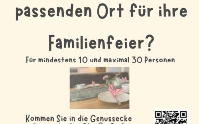 Sie suchen einen Ort für Ihr gemütliches Beisammensein?