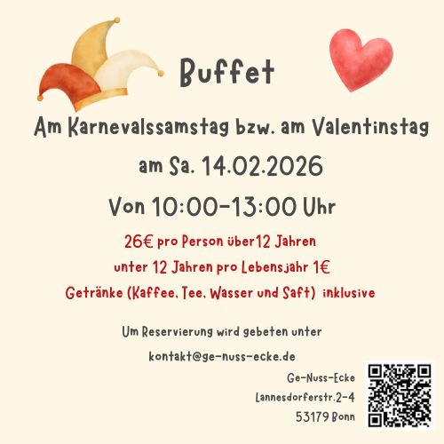 Karneval und Valentinstag Buffet 14.2.26