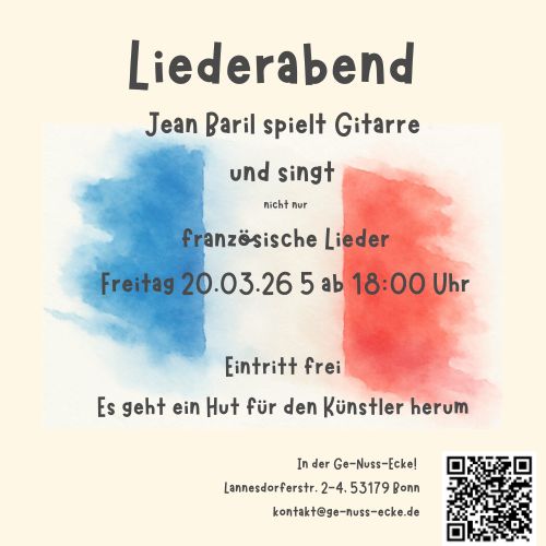 Jean Baril singt am 20.3.26