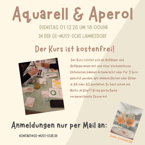 Aquarell und Aperol