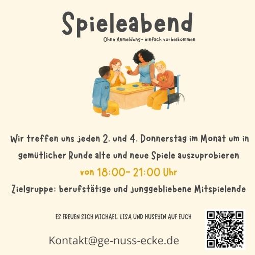 Einladung Berufstätige zum Spieleabend