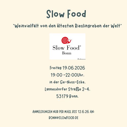 Slow Food Weinvielfalt von den ältesten Rieslingreben der Welt