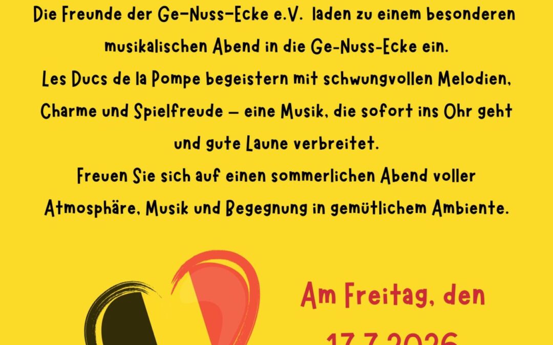 Belgischer Gipsy Jazz am 17.7.26 in der Ge-Nuss-Ecke
