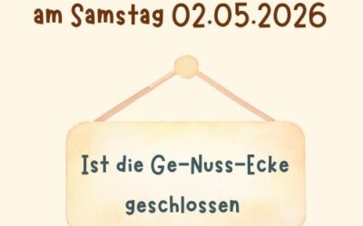 Ruhetag- Keine Begegnung am Samstag, den 2.5.26