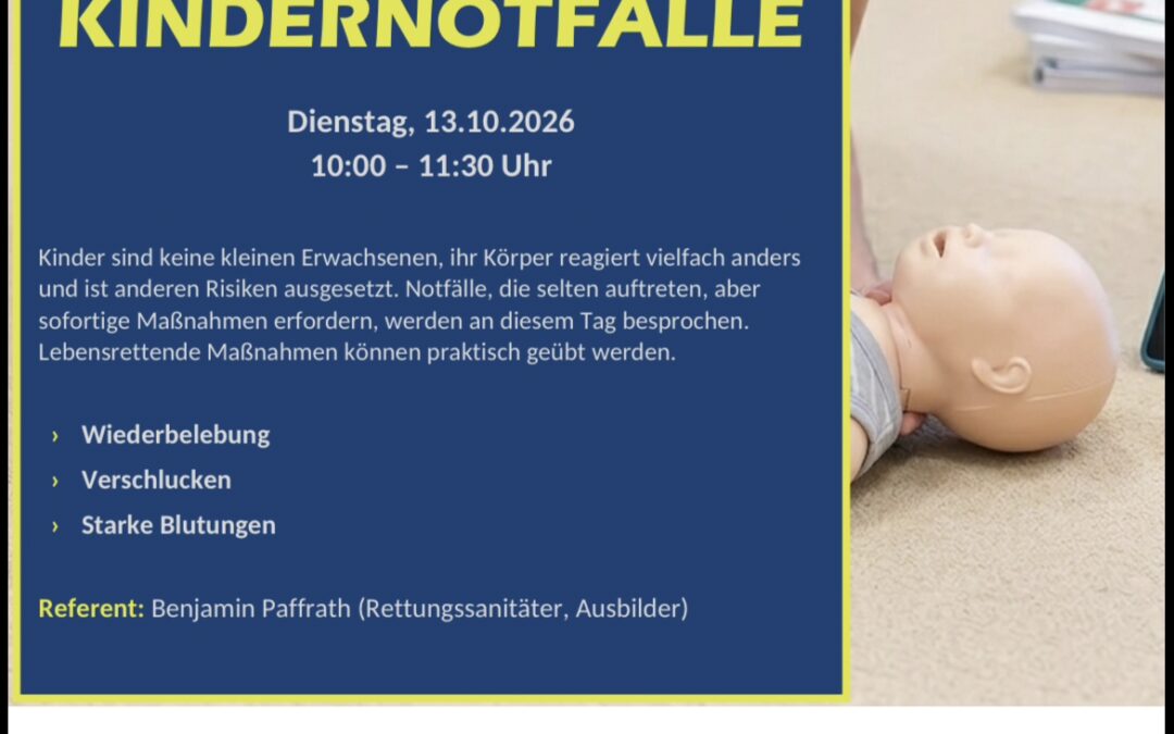 Erste Hilfe Notfallkurs Kinder
