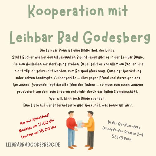 Jetzt bei uns- die Leihbar Bad Godesberg