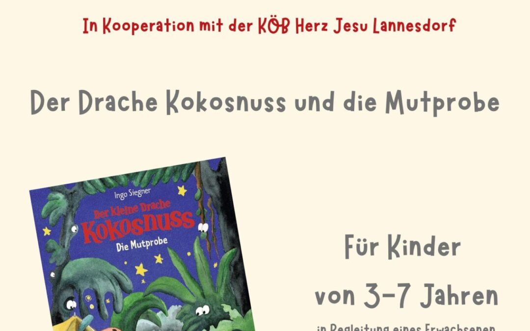 Bilderbuchkino am 30.10.26 mit dem Drachen Kokosnuss